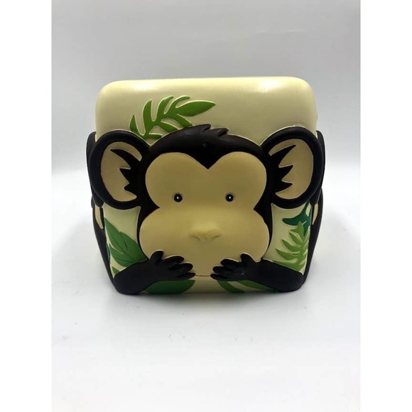 Monkey See Hear Speak No Evil Tissue Box Cover Animal Decor - Picture 4 of 12
